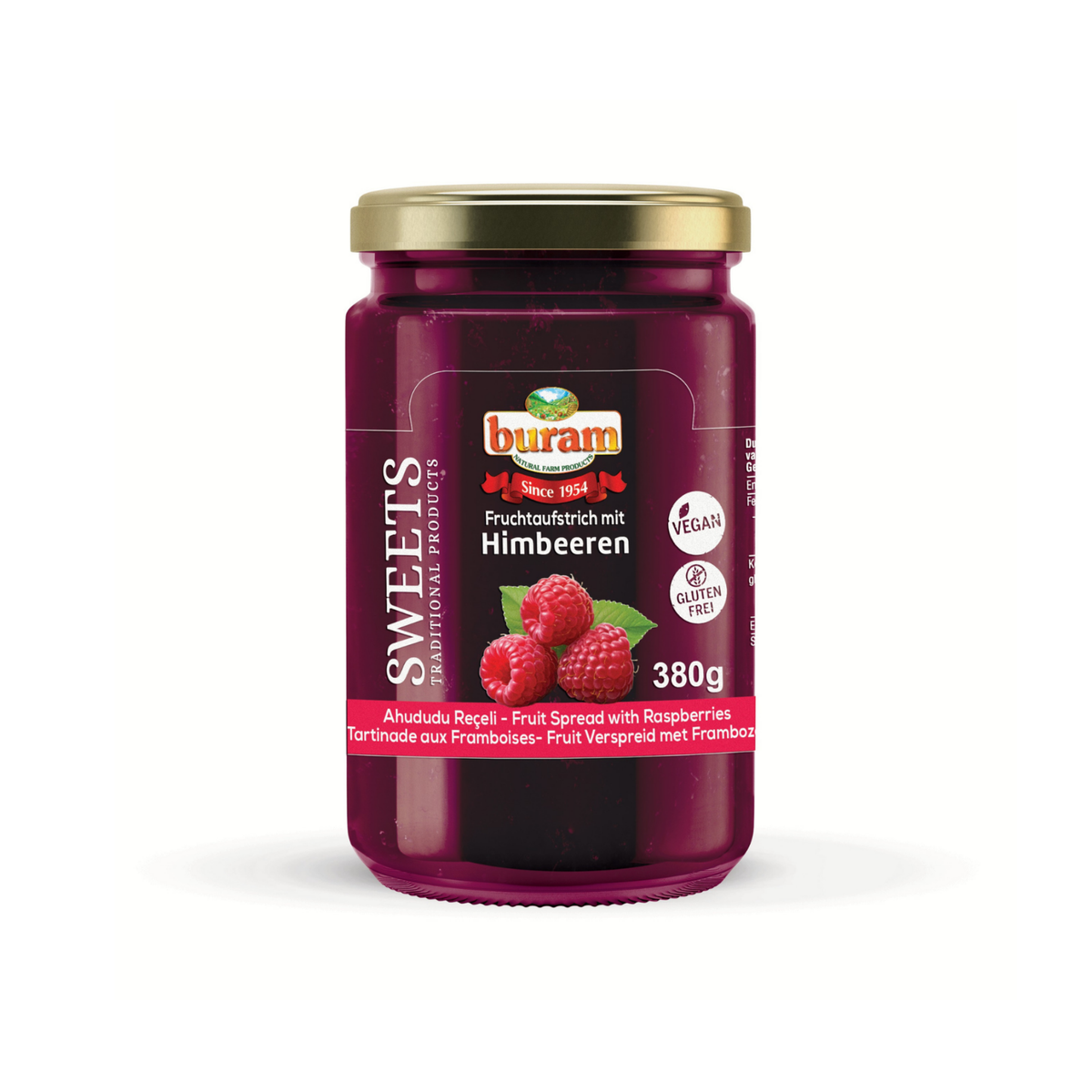 Raspberry fruit spread, 380 g