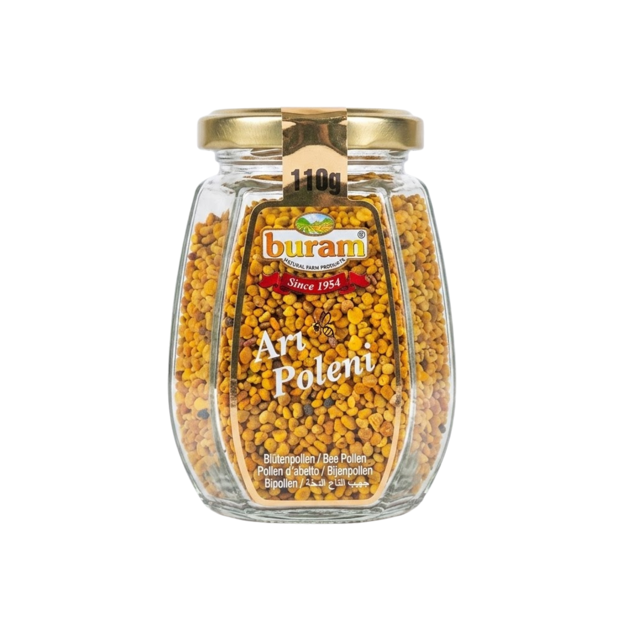 Buram Blütenpollen im Glas, 110 g