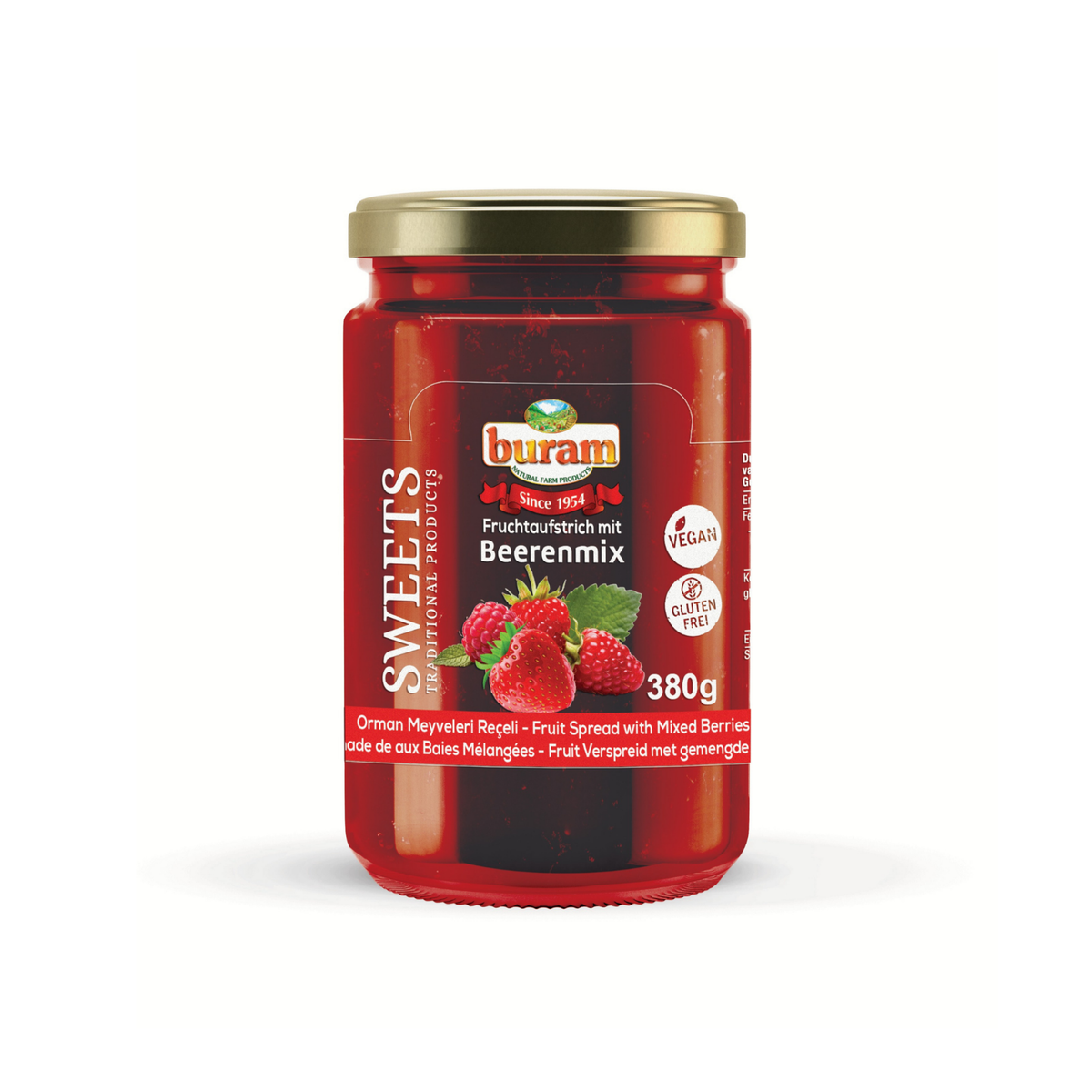 Forest berry fruit spread, 380 g