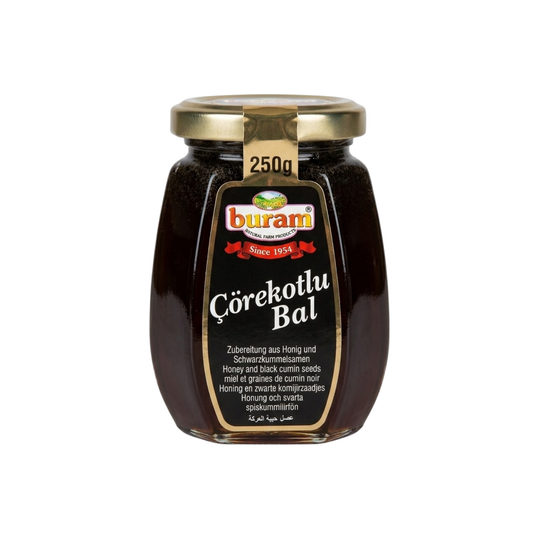 Buram Honig mit Schwarzkümmel, 250 g
