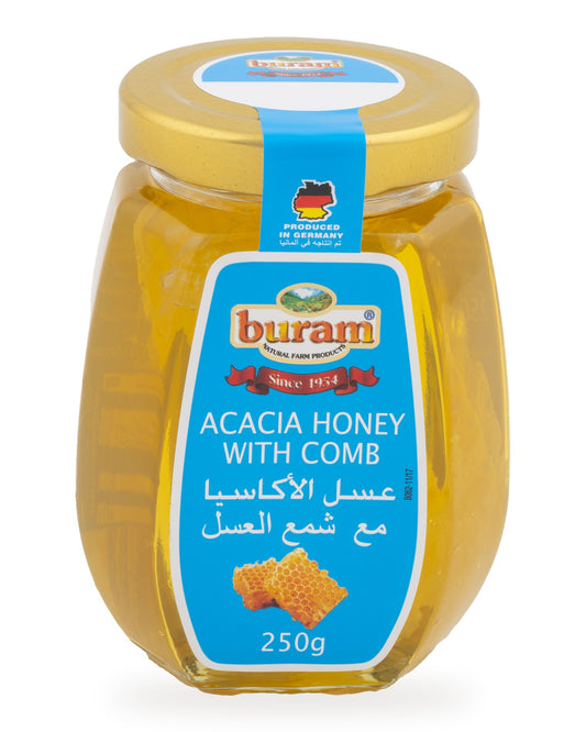 Akazienhonig mit Wabe, 250 g